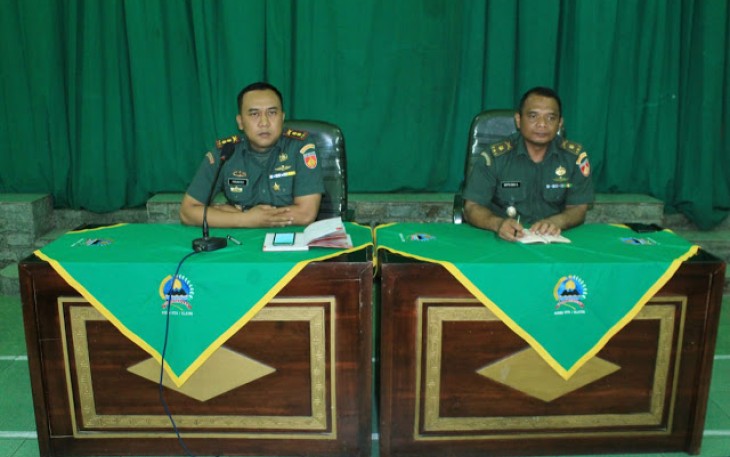 Dandim 0723/Klaten Letkol Kav Minarso saat memberikan arahan