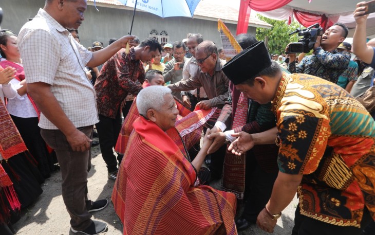 Terdiri Dari Bermacam Suku Masyarakat Desa Serdang Guntur Sambut Kehadiran Bupati Asahan
