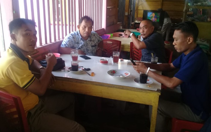 Wartawan Klikwarta saat melakukan konfirmasi ke pihak perwakilan PT CBS