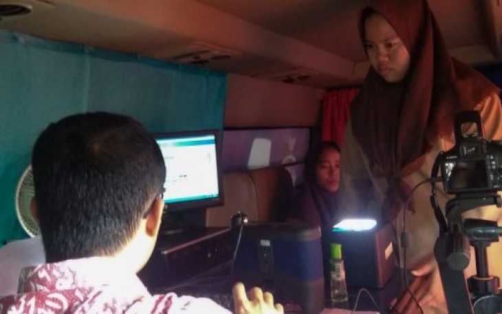 Proses Perekaman Elektronik Kartu Tanda Penduduk di SMKN 3 Kota Bengkulu 