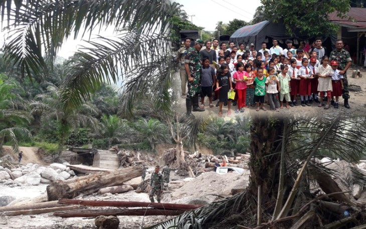 Dampak Banjir Bandang di Desa Hatapang Labura
