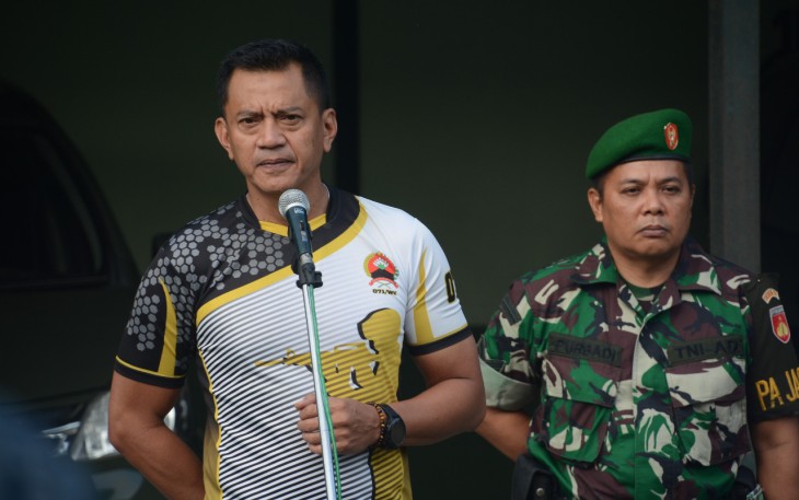 Danrem 071/Wijayakusuma saat pimpin apel