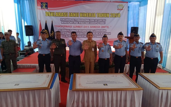 Kasdim 0510/Trs Deklarasi Pencanangan Zona Integritas di Rutan Jambe