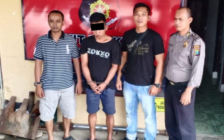 Pelaku saat diamankan