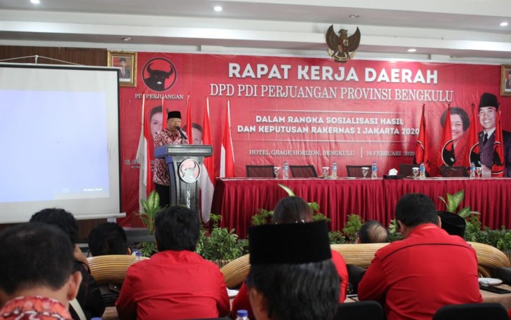 Rapat Kerja Daerah DPD PDI Perjuangan Provinsi Bengkulu