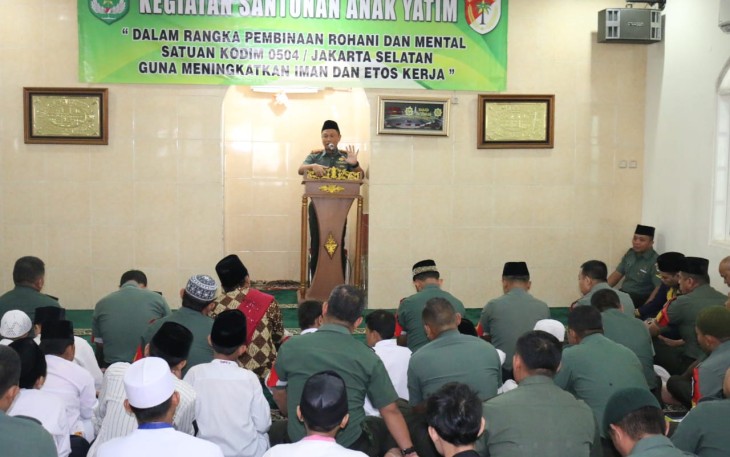 Kodim 0504/JS Gelar Tausiyah Pembinaan Rohani dan Mental Satuan