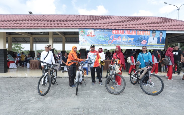 Bupati Bersama Unsur Forkopimda Asahan Lepas Gerak Jalan Santai