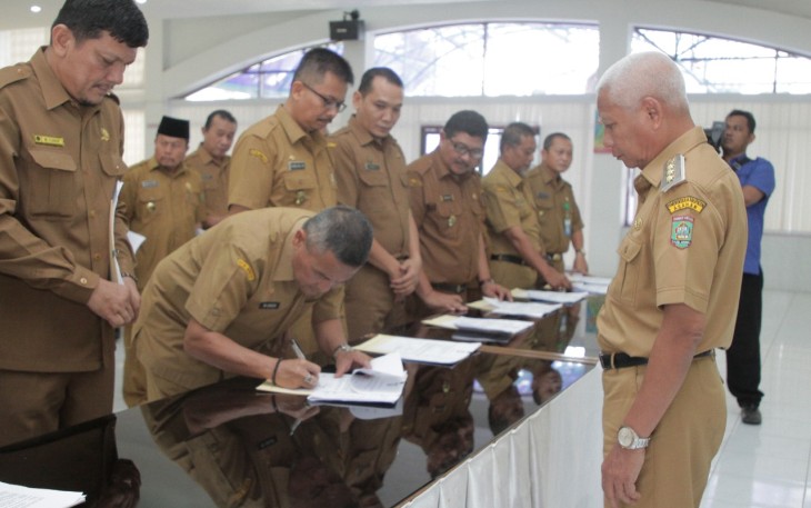 Penandatanganan Secara Kolektif Perjanjian Kinerja (PK) OPD dan Kecamatan se-Kabupaten Asahan