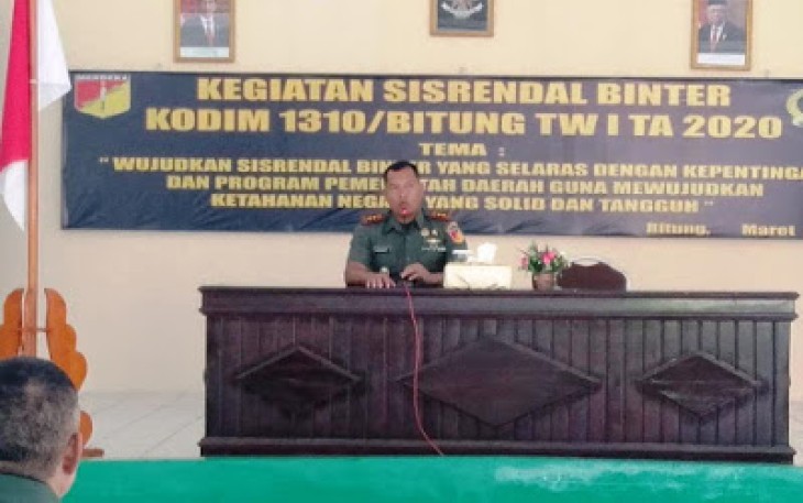 Kodim 1310/Bitung Laksanakan Kegiatan Sisrendal Binter
