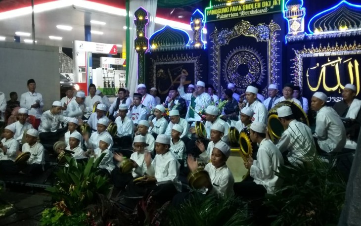 Palmeriam Bersholawat dihadiri Danramil dan Tiga Pilar Matraman