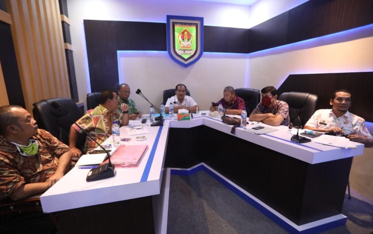 Pemkab Asahan Vidcon Dengarkan Instruksi Kemendagri Soal Percepatan Penanganan Covid-19