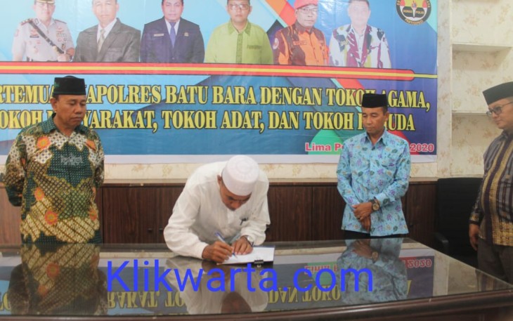 Polres Batu Bara Tanda Tangani Nota Kesepakatan Lintas Sektoral