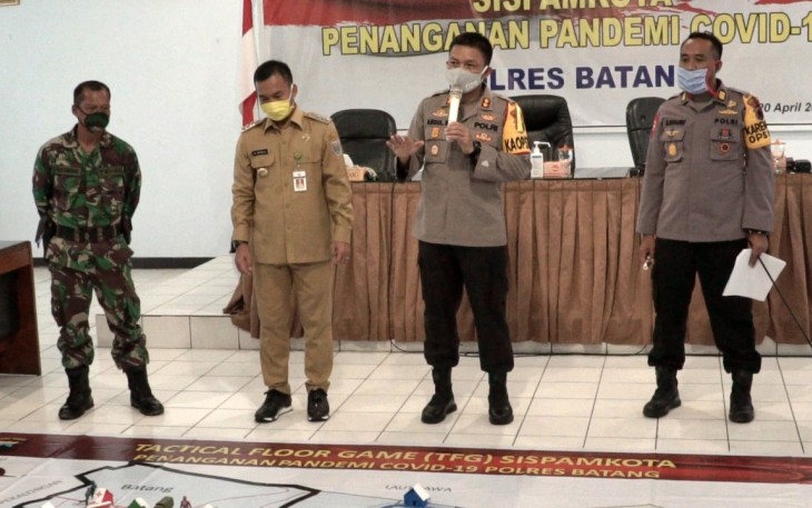 Polres dan Kodim serta Pemkab Batang Bersinergi Siapkan Rencana Langkah Kontijensi Tangani Covid-19