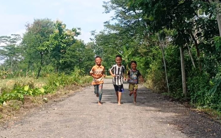 Jalan Karya TMMD Bisa Untuk Line Lari Anak Anak