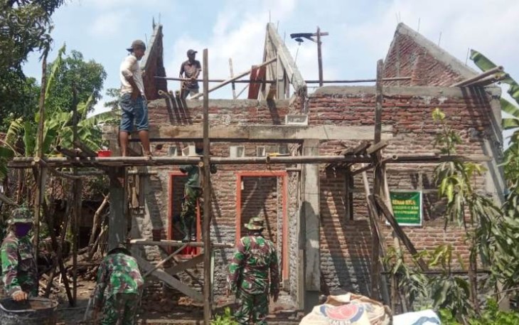 Tenaga Baru Dari TNI Satgas TMMD Reguler Pekalongan Rehab 10 RTLH Diharapkan Selesai