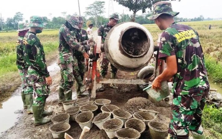 Bukti Semangat Satgas TMMD Reguler Pekalongan Terus Terjaga