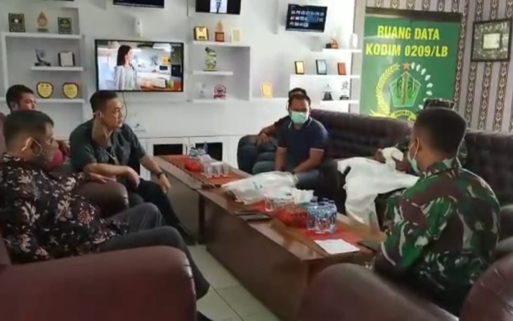 Kodim 0209/LB Menerima Bantuan Alat Pelindung Diri