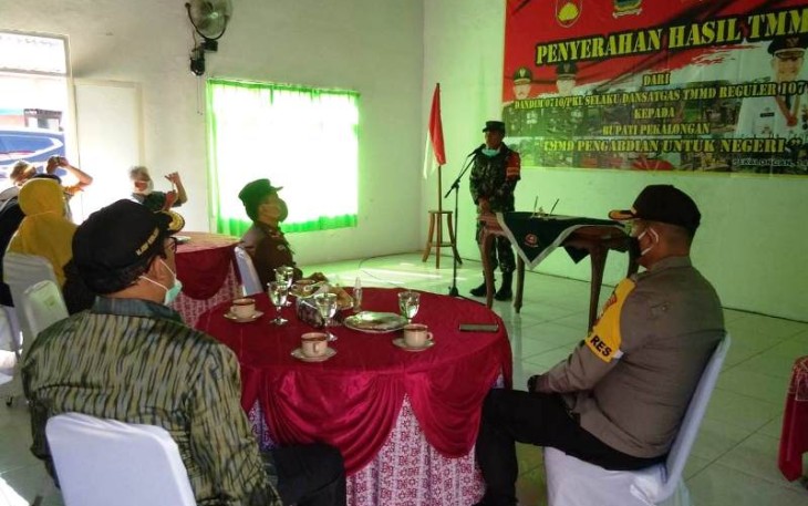Dansatgas TMMD Reguler Pekalongan Paparkan Hasil Pembangunan Untuk Diserahkan Kepada Bupati
