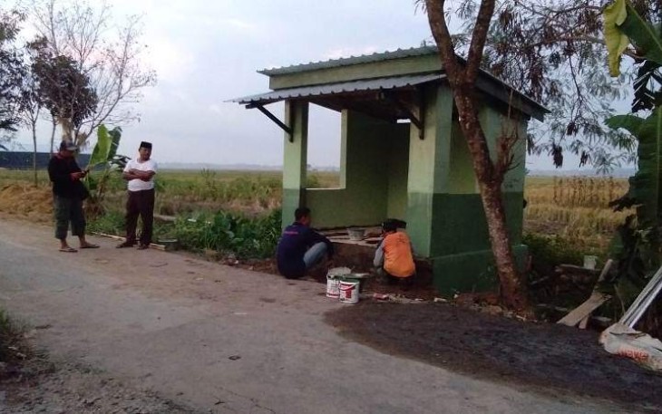 Bangunan Pos Kamling Ketiga TMMD Reguler Pekalongan Juga Seratus Persen
