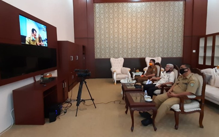 Pemkab Asahan Laksanakan Musrenbang Melalui Vidcon
