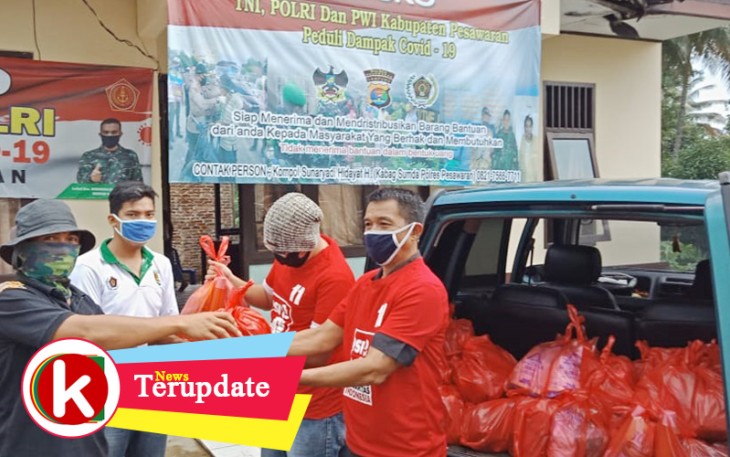 PSI Beri Paket Sembako ke Posko Peduli Dampak Covid-19 Pesawaran