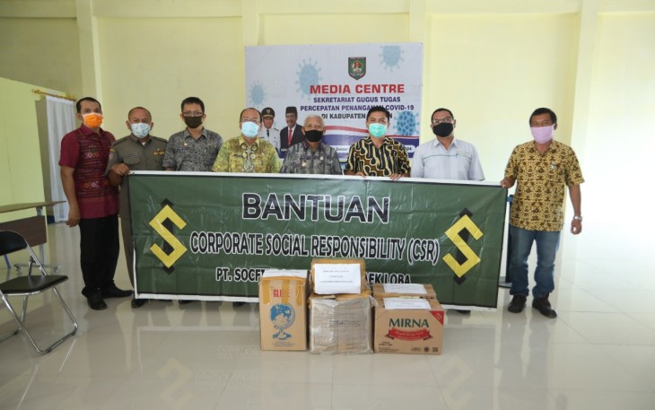 PT Socfindo Aek Loba Beri Bantuan APD Pada Gugus Percepatan Penanganan Covid-19 Asahan