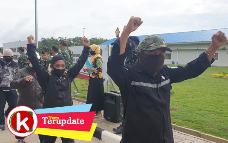 Para ABK KM Kelud dinyatakan negatif Covid-19 saat dipulangkan dari RSKI Covid-19 Pulau Galang Batam