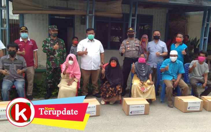 Kasdim Apresiasi Bansos Provinsi Melalui Gugus Tugas Covid-19 Kabupaten Labura