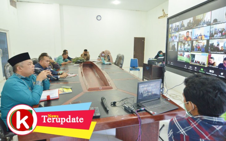 Melalui Vidcon via Zoom Pemerintah Kabupaten (Pemkab) Batu Bara melakukan Sosialisasi PMK No. 28 Tahun 2020