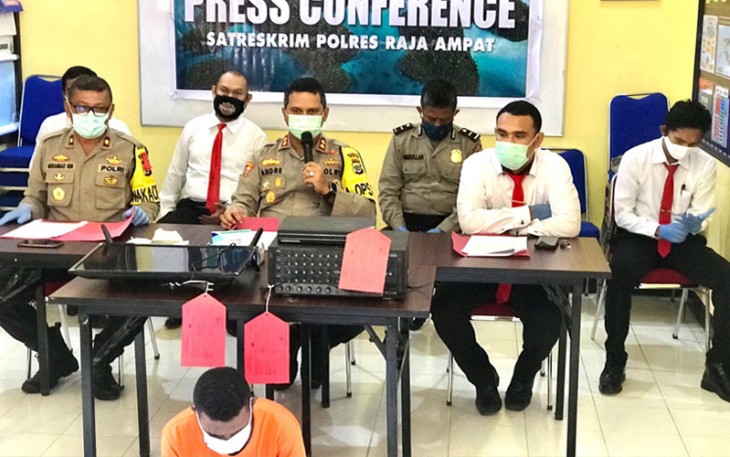 Konferensi Pers Polres Raja Ampat