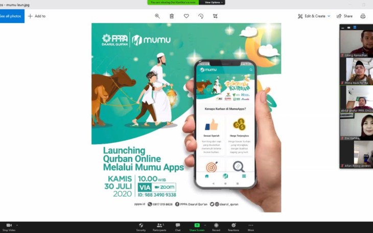 Qurban di PPPA Daarul Qur'an Kini Bisa Melalui Mumu Apps