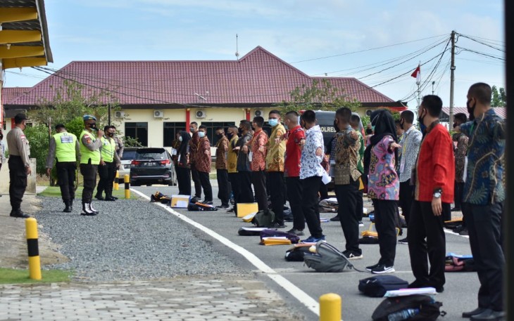 Polres Bintan Laksanakan Tes Rekmin Penerimaan Bintara Polri Tahun 2020