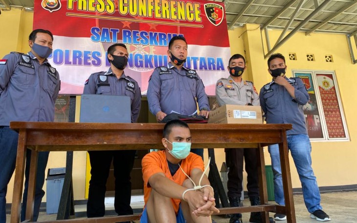 Polres Bengkulu Utara Tangkap Pemuda Curi Alat Elektronik SMKN 2 Argamakmur