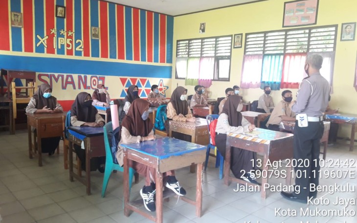 Sat Lantas Polres Mukomuko Sosialisasi Pelopor Keselamatan Berlalu Lintas dan AKB