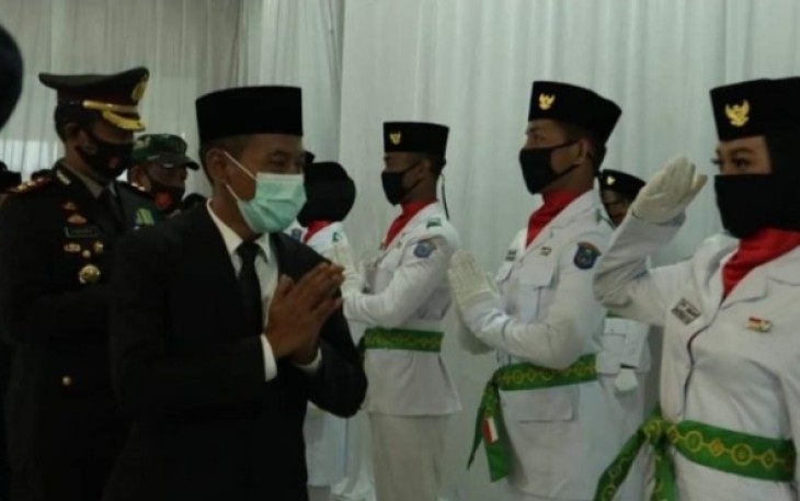 Wabup OKI Kukuhkan Paskibraka HUT ke-75 RI