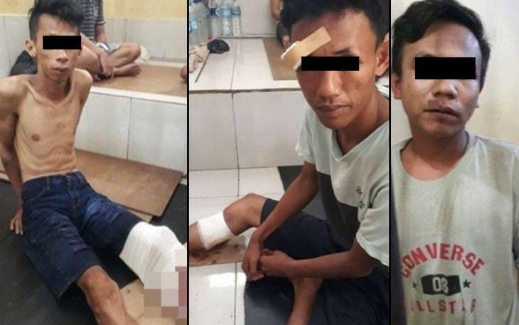 Tiga tersangka saat diamankan