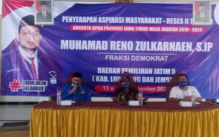 Reses Anggota DPRD Jawa Timur daerah pemilihan V (Jember-Lumajang) Reno Zulkarnaen