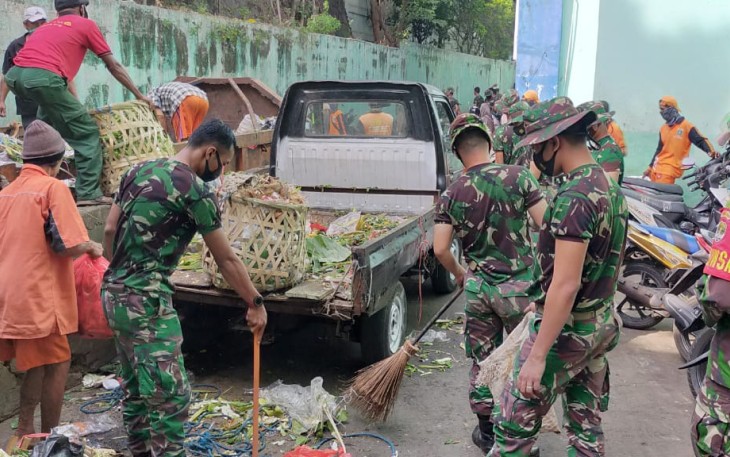 Kodim 0505/JT Karya Bakti di Jalan Lapangan Tembak Arundina dan Pasar Cibubur