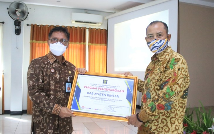 Bintan Terima Anugerah Penghargaan Dari Kemenkumham