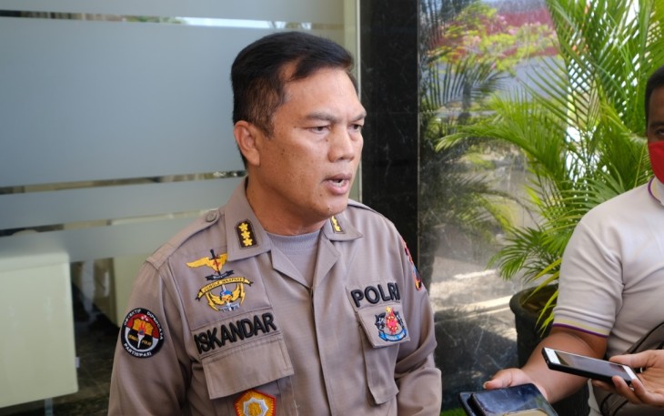 Kabidhumas Polda Jateng Kombes Pol. Iskandar Fitriana Sutisna memberikan keterangan dengan awak media di Gedung Mapolda Jateng Selasa (29/9/2020)