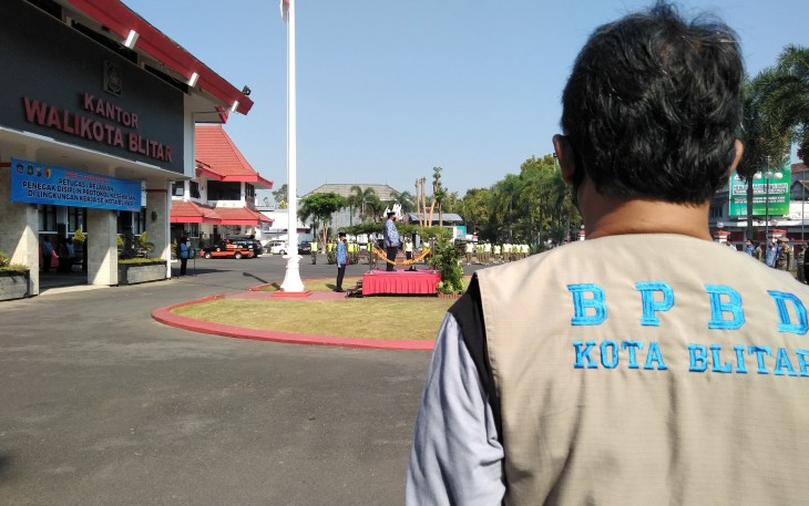 Upacara Peluncuran Relawan Pendisiplinan Protokol Kesehatan Covid-19 Kota Blitar (foto: Faisal NR / Klikwarta.com)  