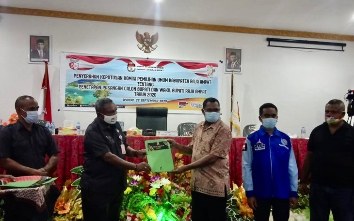 KPUD Tetapkan Pasangan Calon Tunggal Pada Pilkada 2020 di Kabupaten Raja Ampat