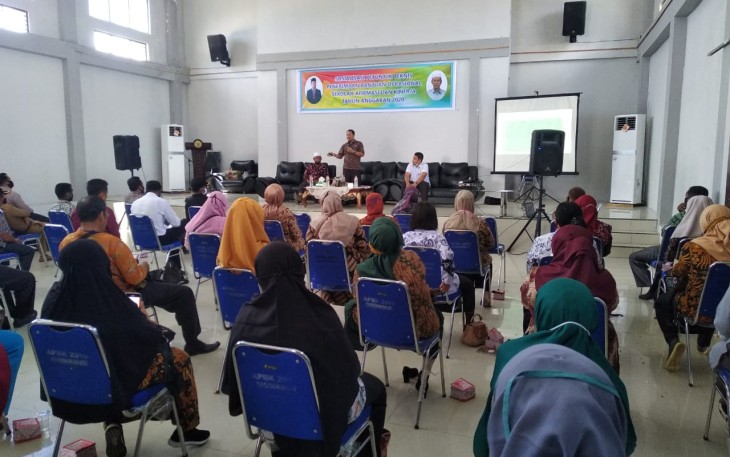 Disdikbud Kabupaten Aceh Singkil saat menggelar sosialisasi Juknis dana BOS Afirmasi dan Kinerja kepada puluhan Kepala Sekolah.