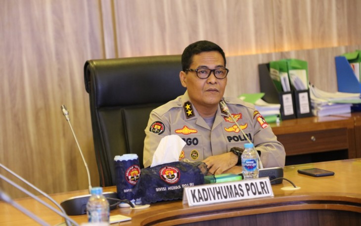 Kadiv Humas Polri Irjen Argo Yuwono memberikan keterangan. Sabtu 10/10/2020