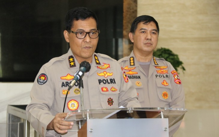 Kepala Divisi Humas Polri Irjen Raden Prabowo Argo Yuwono memberikan keterangan kepada Media.Rabu, 14 Oktober 2020. 