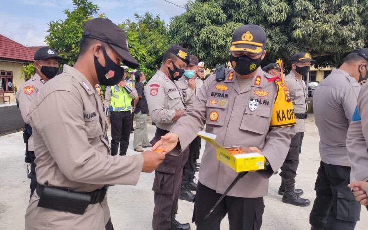 Kapolres Cek Kehadiran Personel Dimasa Tenang Pilkada