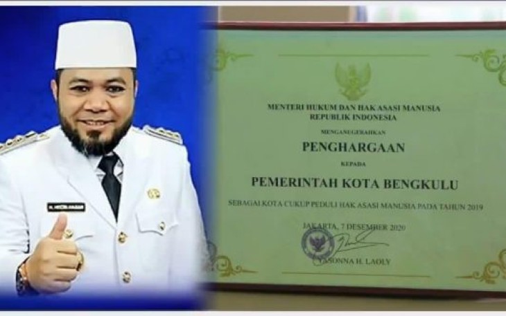 Kota Bengkulu Raih Penghargaan Sebagai Kota Peduli HAM 2020