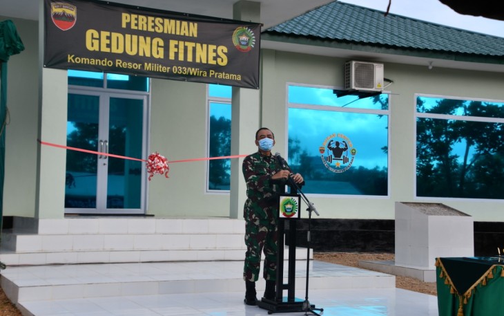 Danrem 033/WP Brigjen TNI Harnoto SSos Resmikan Pengunaan Ruang Fitnes Wira Pratama