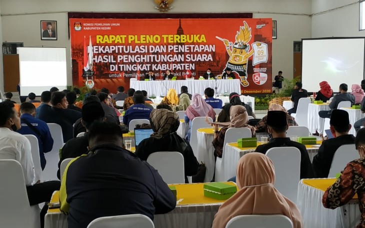 KPU Kediri Gelar Pleno Terbuka Rekapitulasi Hasil Pilkada 