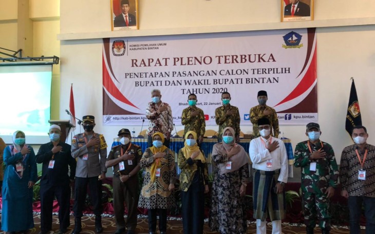 Rapat Pleno Terbuka Pasangan Calon Terpilih Bupati dan Wabup Bintan